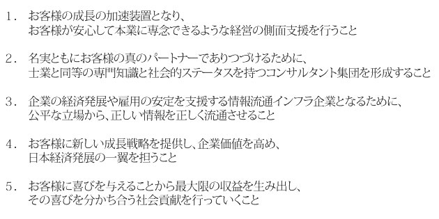 インフォランスの5つのミッション インフォランスの5つのミッション